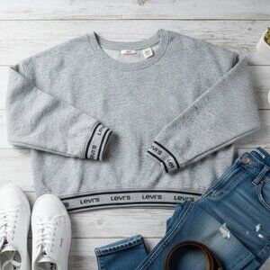 Levi's Logo Tape Cropped Sweatshirt